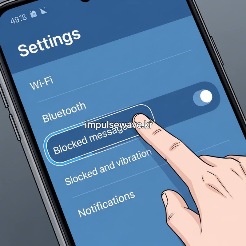 삼성 갤럭시 메시지 앱 설정 메뉴에서 