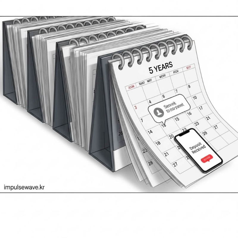 자동차 등록 서류에 계좌번호를 적는 손과 