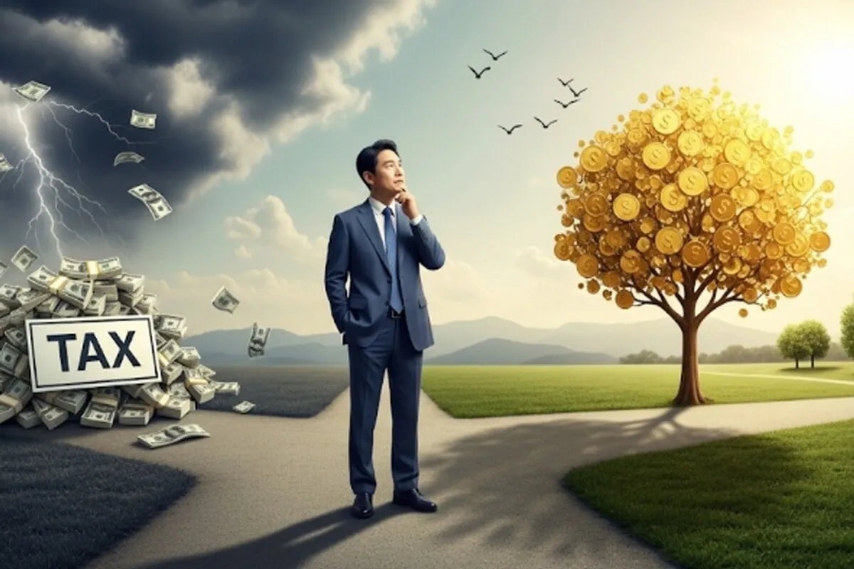 세금 부담이 큰 현금과 안정적인 노후자산 사이에서 고민하는 중년 남성