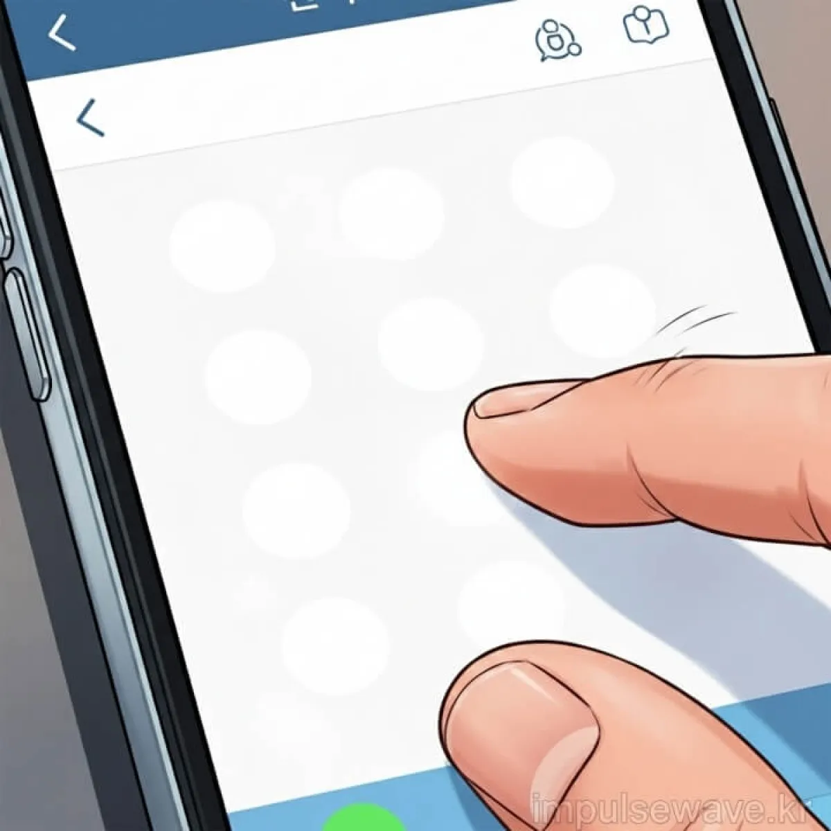 스마트폰 화면에 뜬 우체국 챗봇 