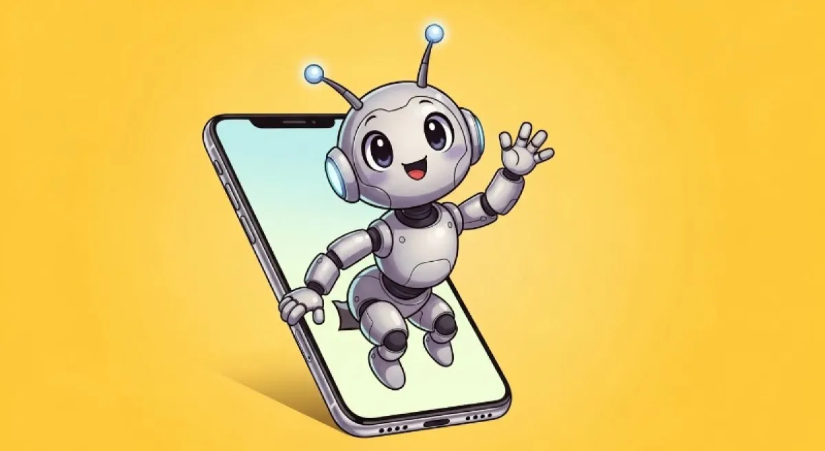 KB Pay 모바일 앱 실행 화면과 AI 챗봇 상담 아이콘이 활성화된 모습