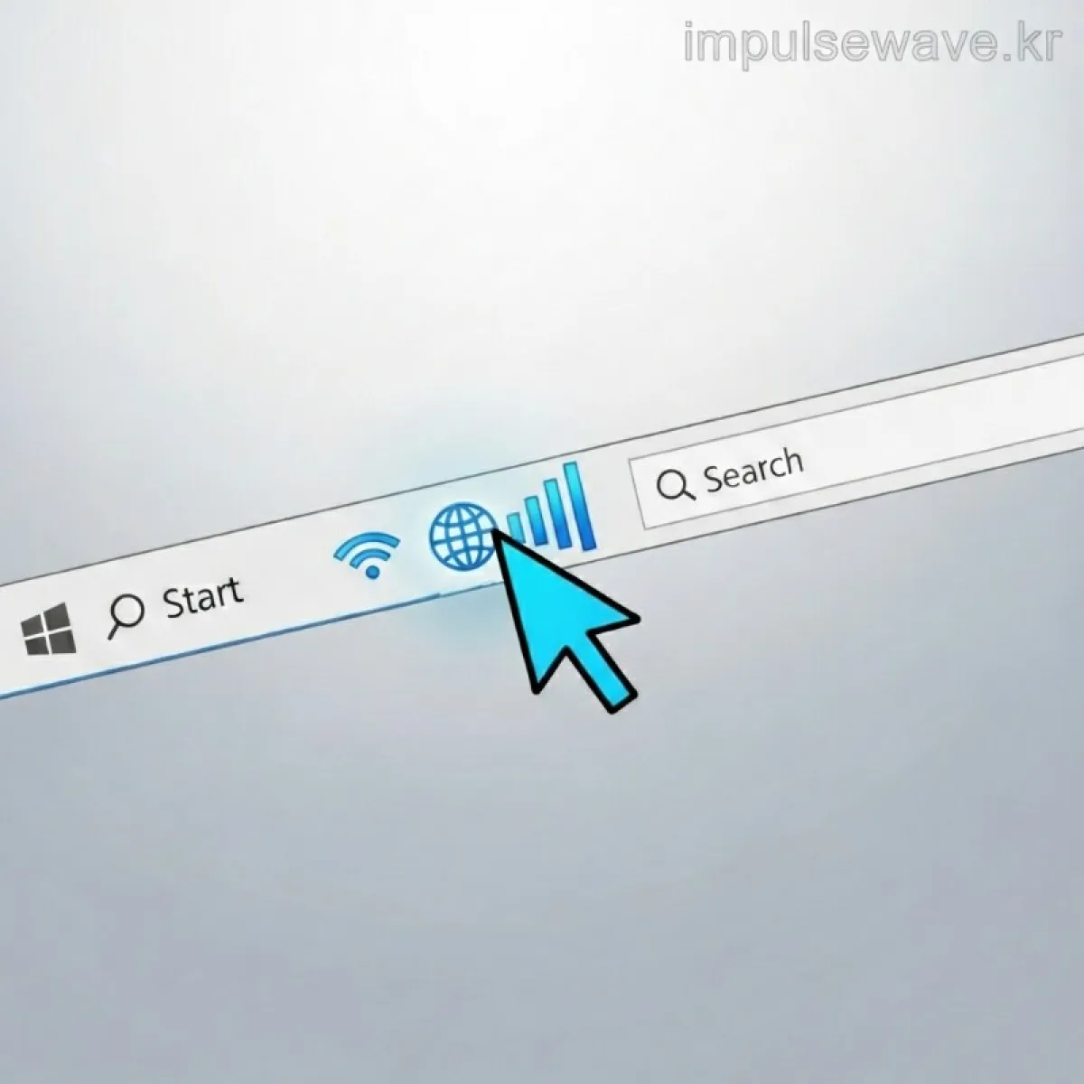 윈도우 10 작업 표시줄 우측 하단의 지구본 아이콘을 클릭하여 와이파이 목록을 띄운 화면 캡처