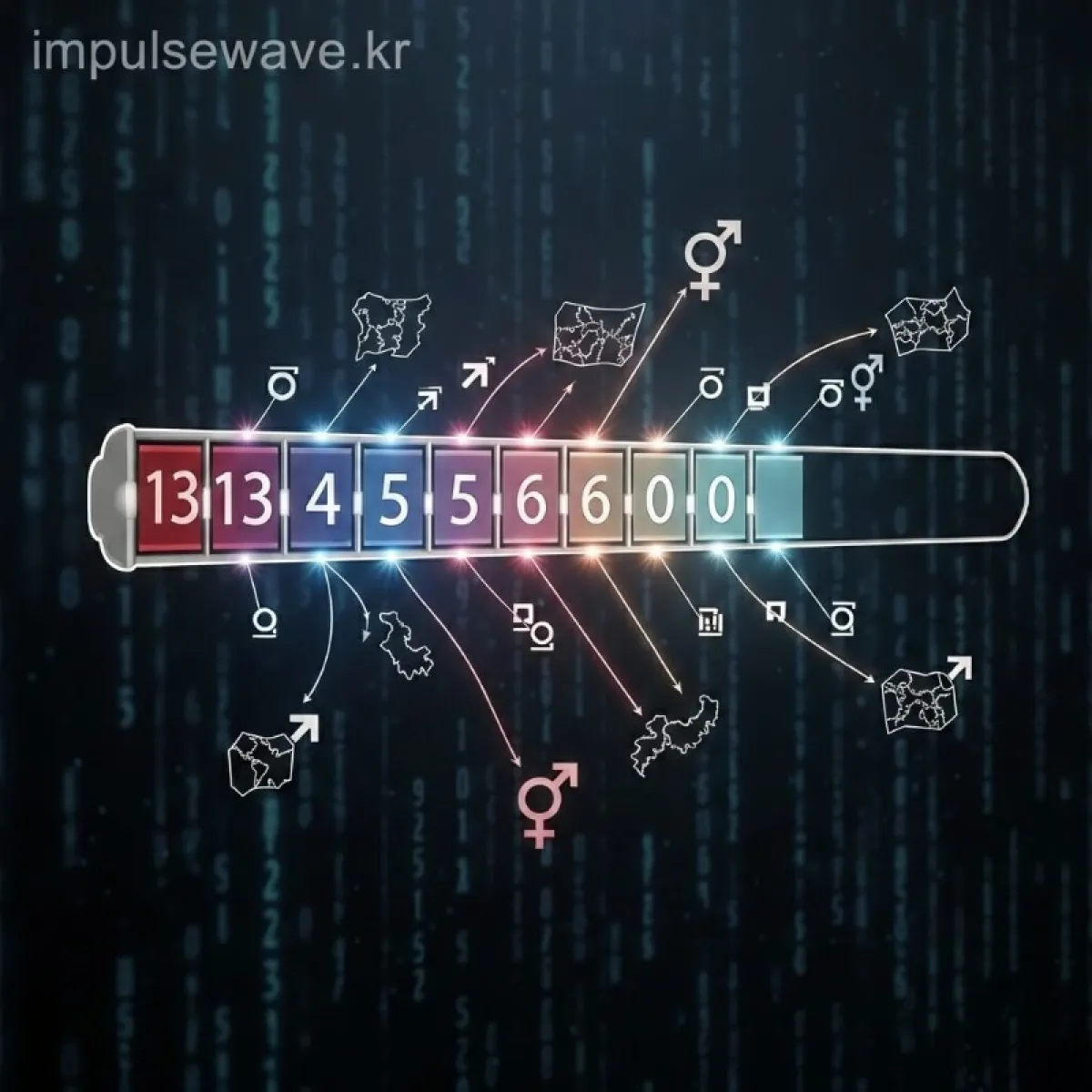 2020년 10월 개편 전후의 주민등록번호 부여 체계를 비교하는 이미지, 지역 번호 삭제 강조