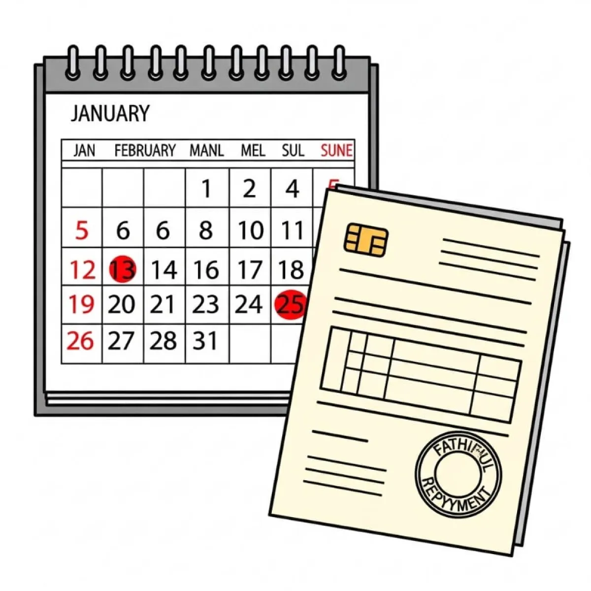 달력에 6개월 체크 표시가 되어 있고, 법원 마크가 찍힌 변제 수행 납입 증명서 서류 이미지