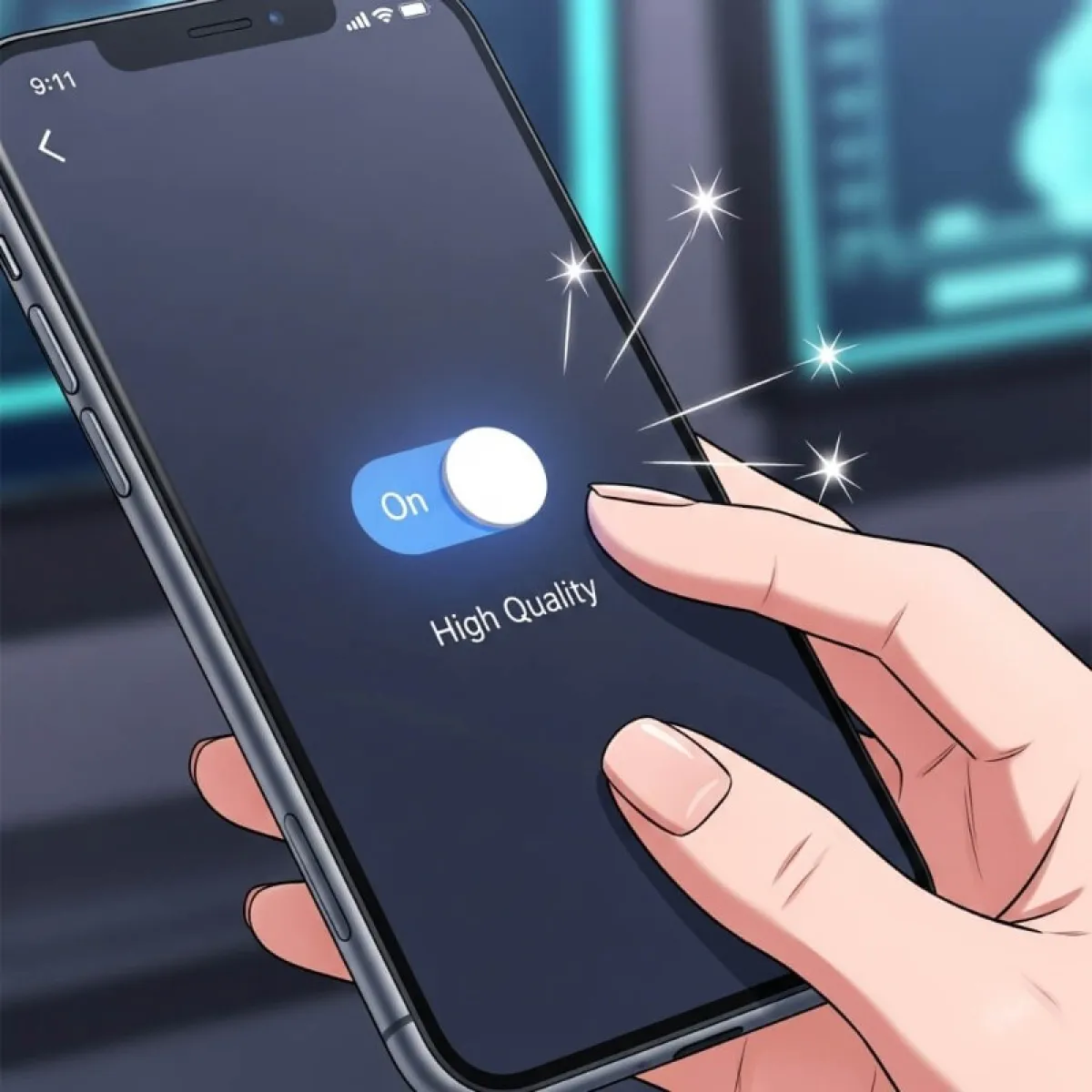 X 모바일 앱 설정 메뉴에서 