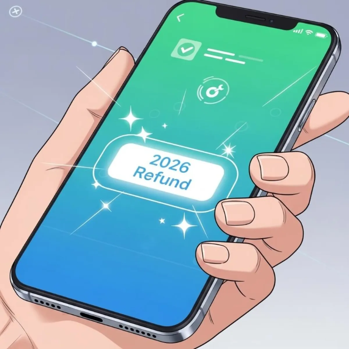 스마트폰에서 The건강보험 앱을 실행하여 