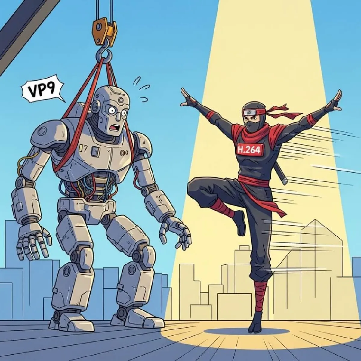 크롬 웹 스토어에서 h264ify 확장 프로그램을 검색하고 설치하는 화면과 실행 아이콘