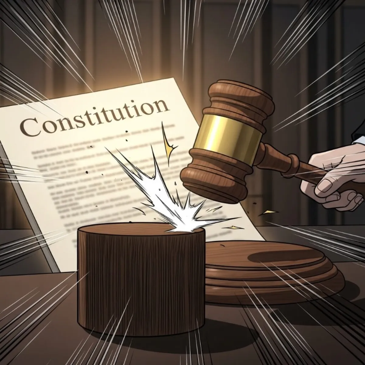 국회 의사봉이 땅땅 쳐지는 모습과