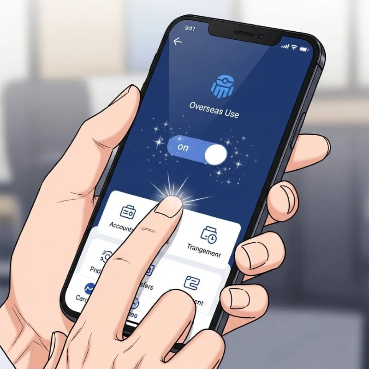 스마트폰 카드사 앱 화면에서 카드 신청 단계 중