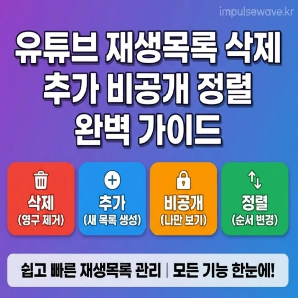 다양한 장르의 동영상이 정리된 폴더 아이콘들이 공중에 떠 있고, 사용자가 흐뭇하게 바라보는 일러스트