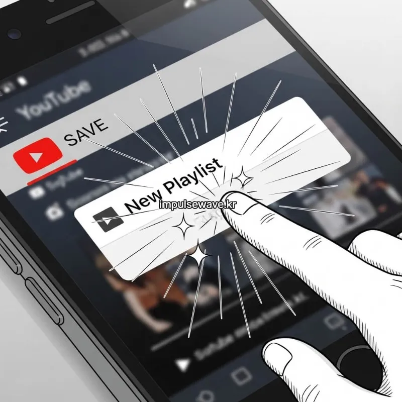 스마트폰 화면에서 영상 하단 