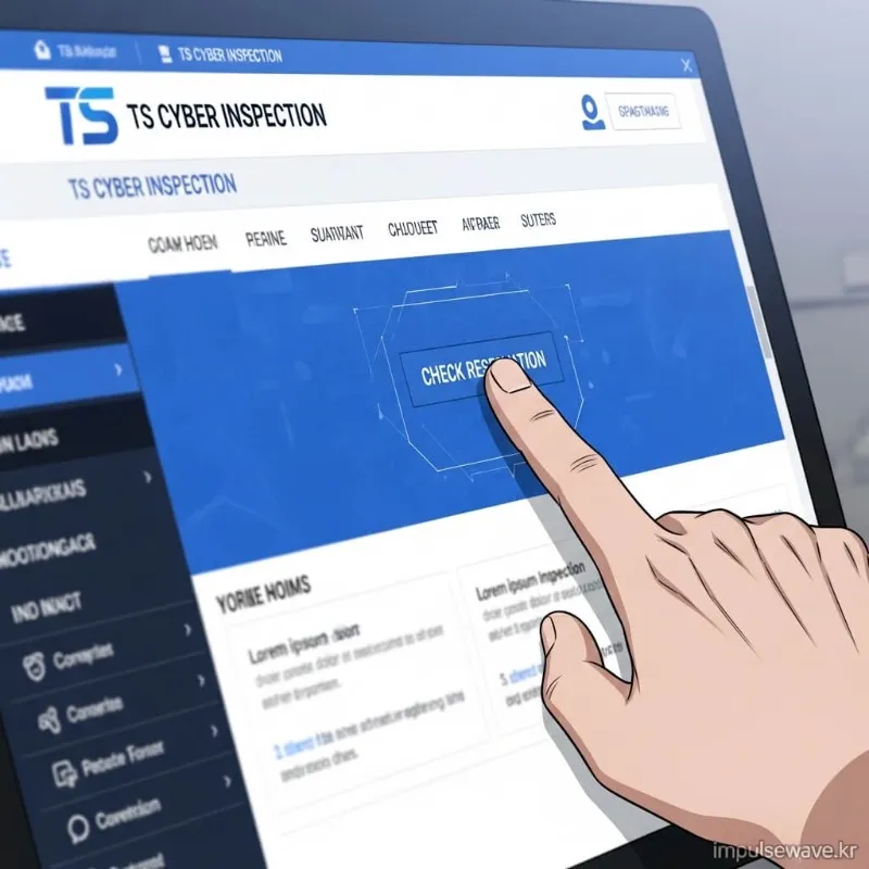 한국교통안전공단 사이버검사소 메인 화면에서