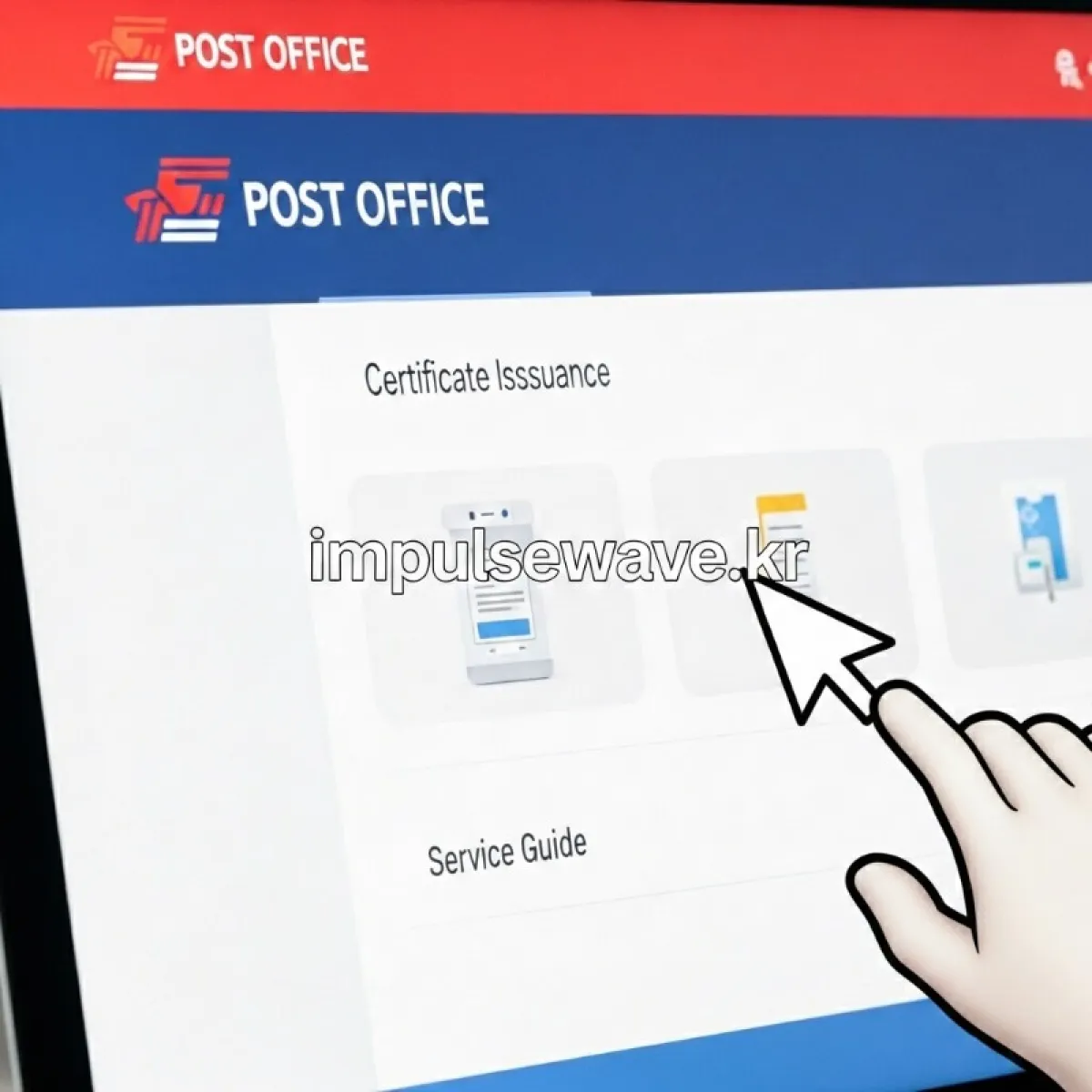우체국 인터넷뱅킹 홈페이지 화면에서 증명서 발급 메뉴를 클릭하고 영문/국문을 선택하는 과정