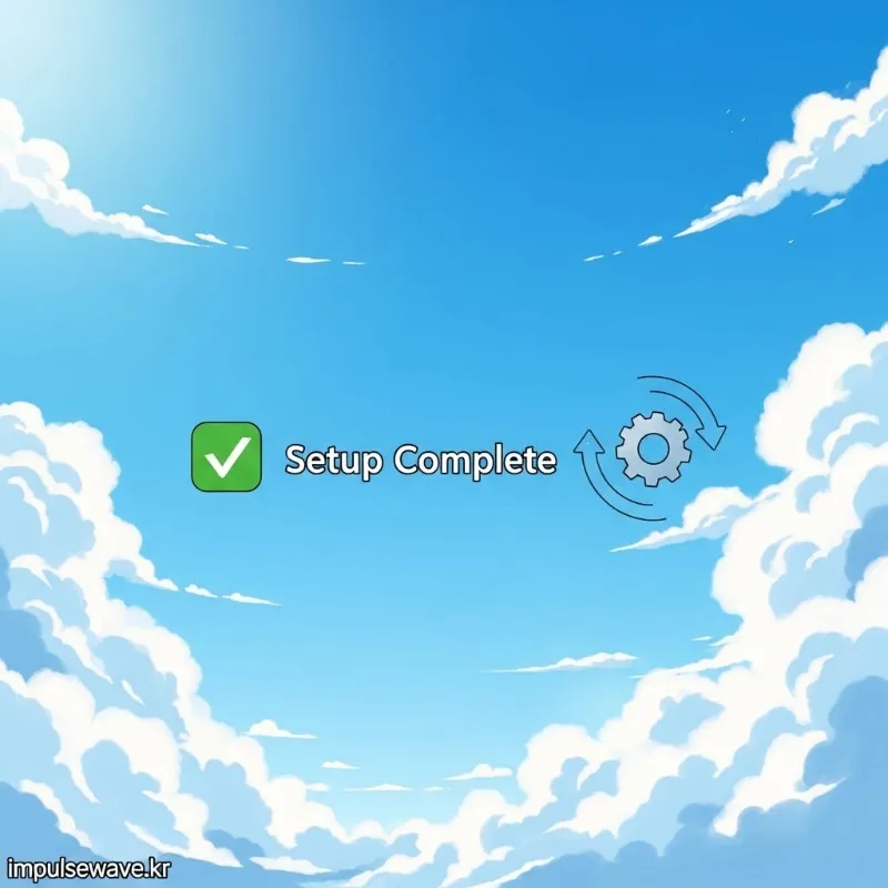 포맷 완료 후 윈도우 바탕화면과 드라이버 설치 프로그램이 실행되어 업데이트 중인 화면