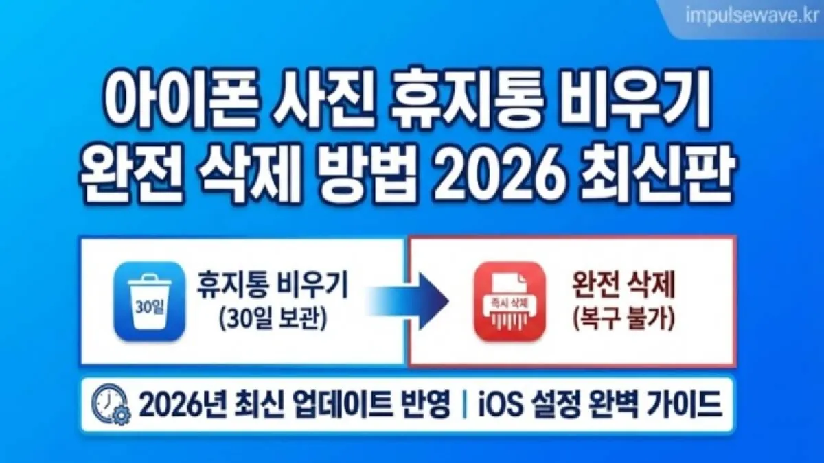 아이폰 사진 휴지통 비우기 완전 삭제 방법 2026 최신판.jpg