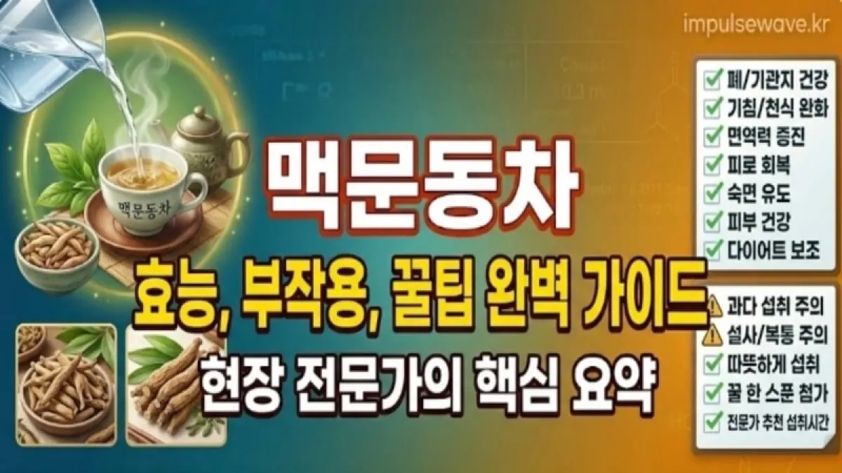 푸른 잎을 지닌 맥문동 식물과 그 아래 수확된 통통한 뿌리 약재 사진