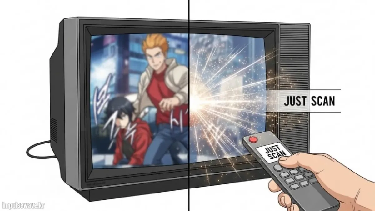 거실 TV 리모컨의 설정을 통해 