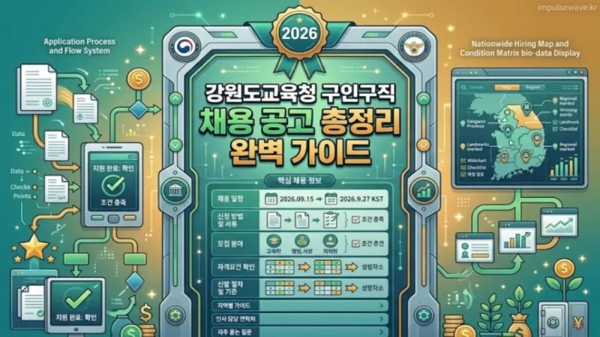 2026 강원도교육청 구인구직 채용 공고 총정리