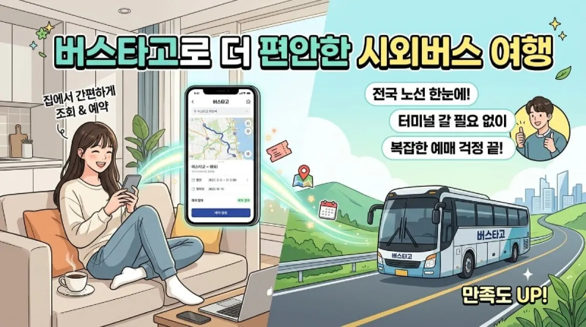 버스타고와 함께 더욱 편안한 시외버스 여행을 떠나요