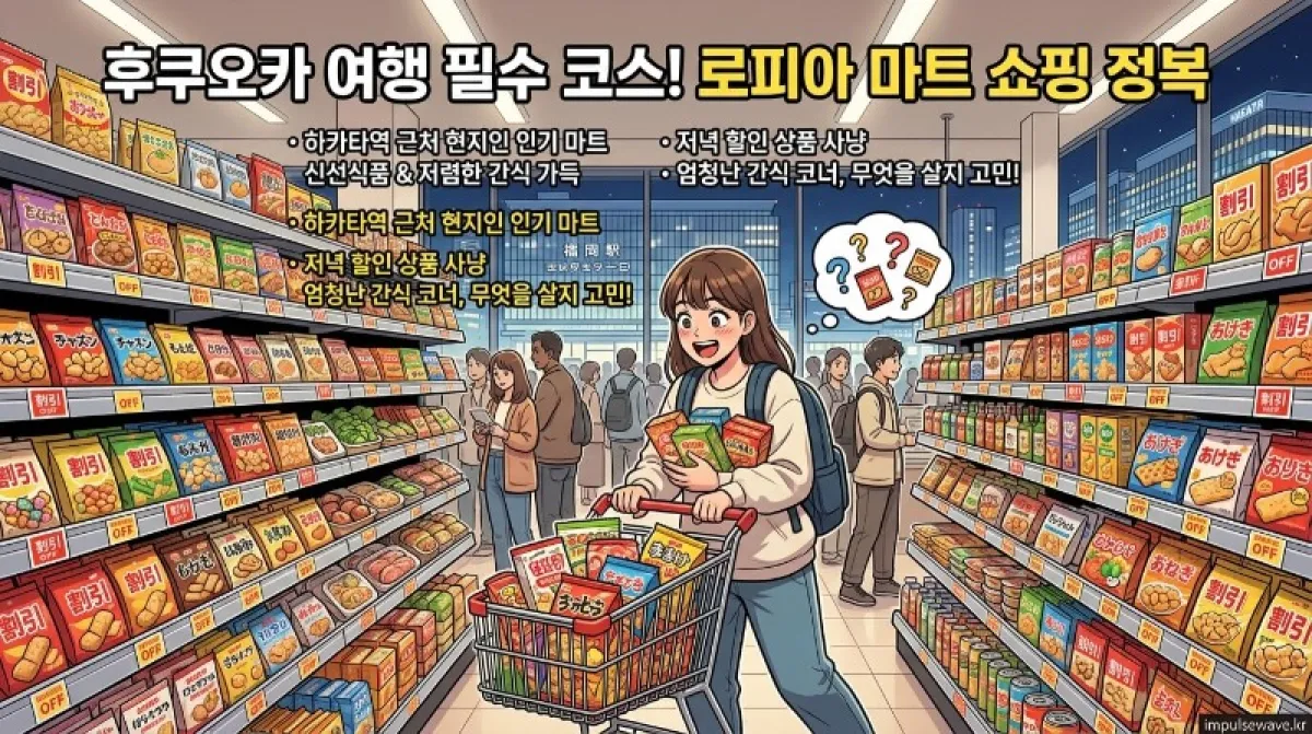 후쿠오카 로피아 쇼핑, 간식 코너 헤매지 않는 추천 메뉴 5가지