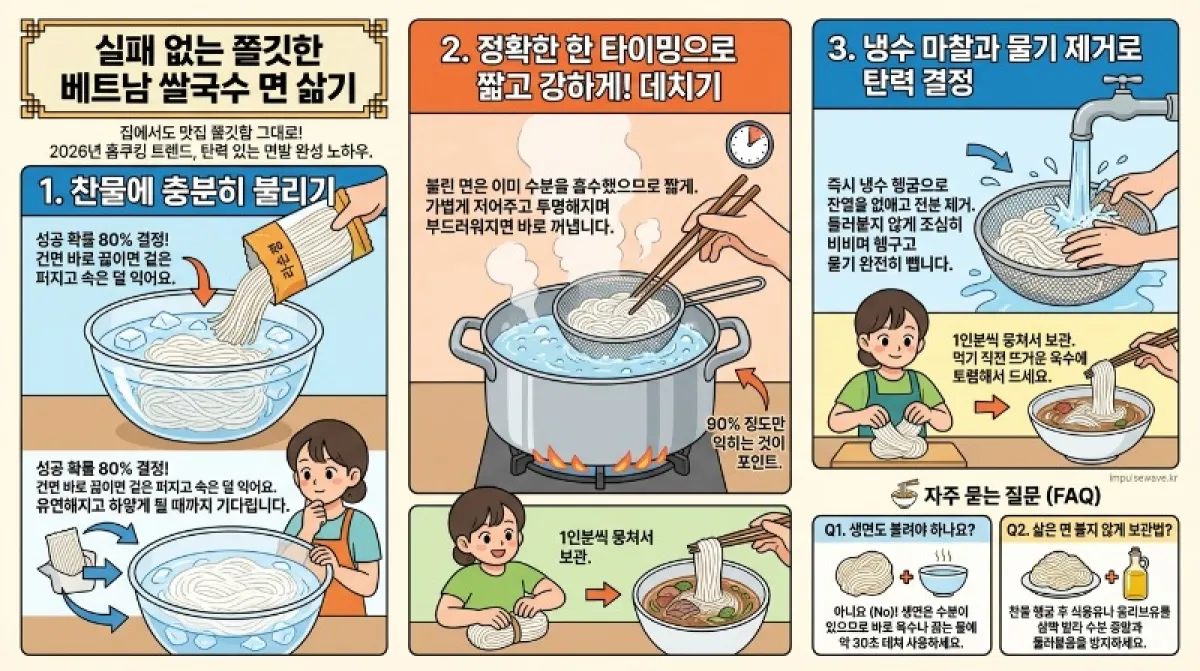 베트남 쌀국수 면 삶는법 쫄깃한 식감을 살리는 전문가의 비결