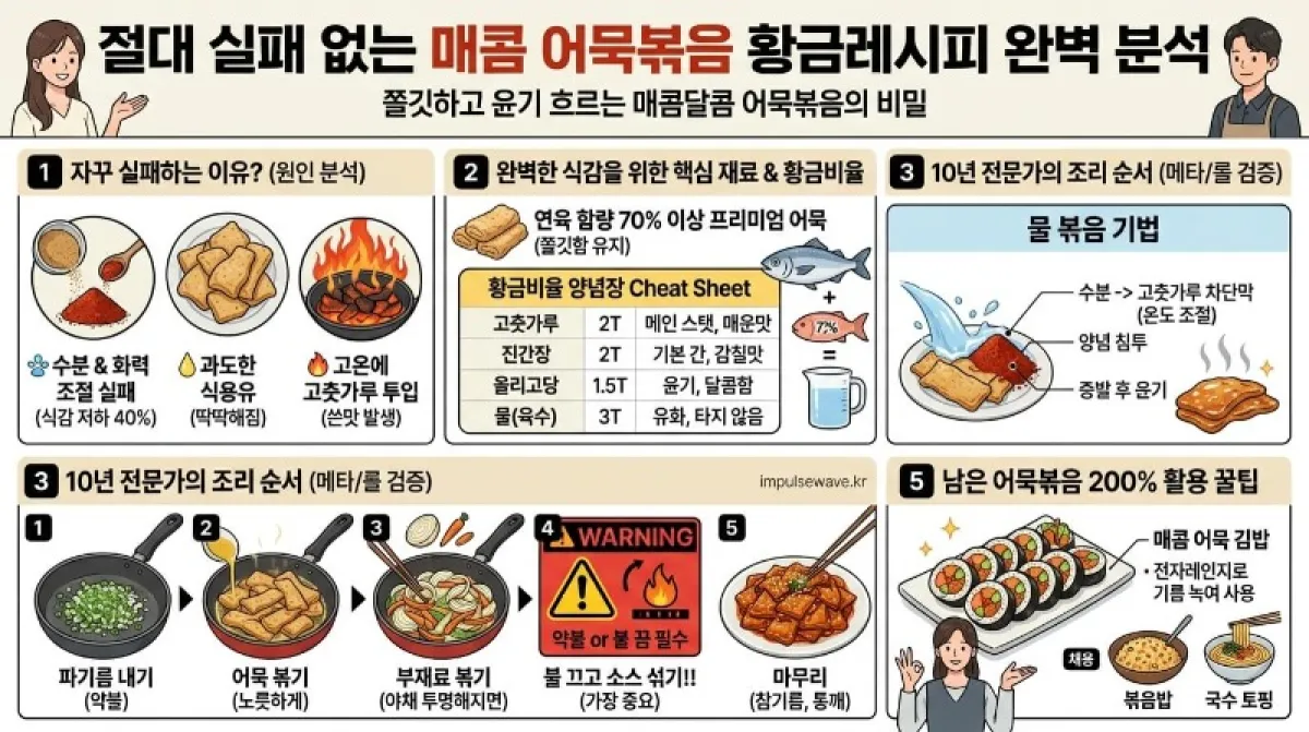 매운 어묵볶음 만드는법 BEST 5 핵심 재료 꿀팁