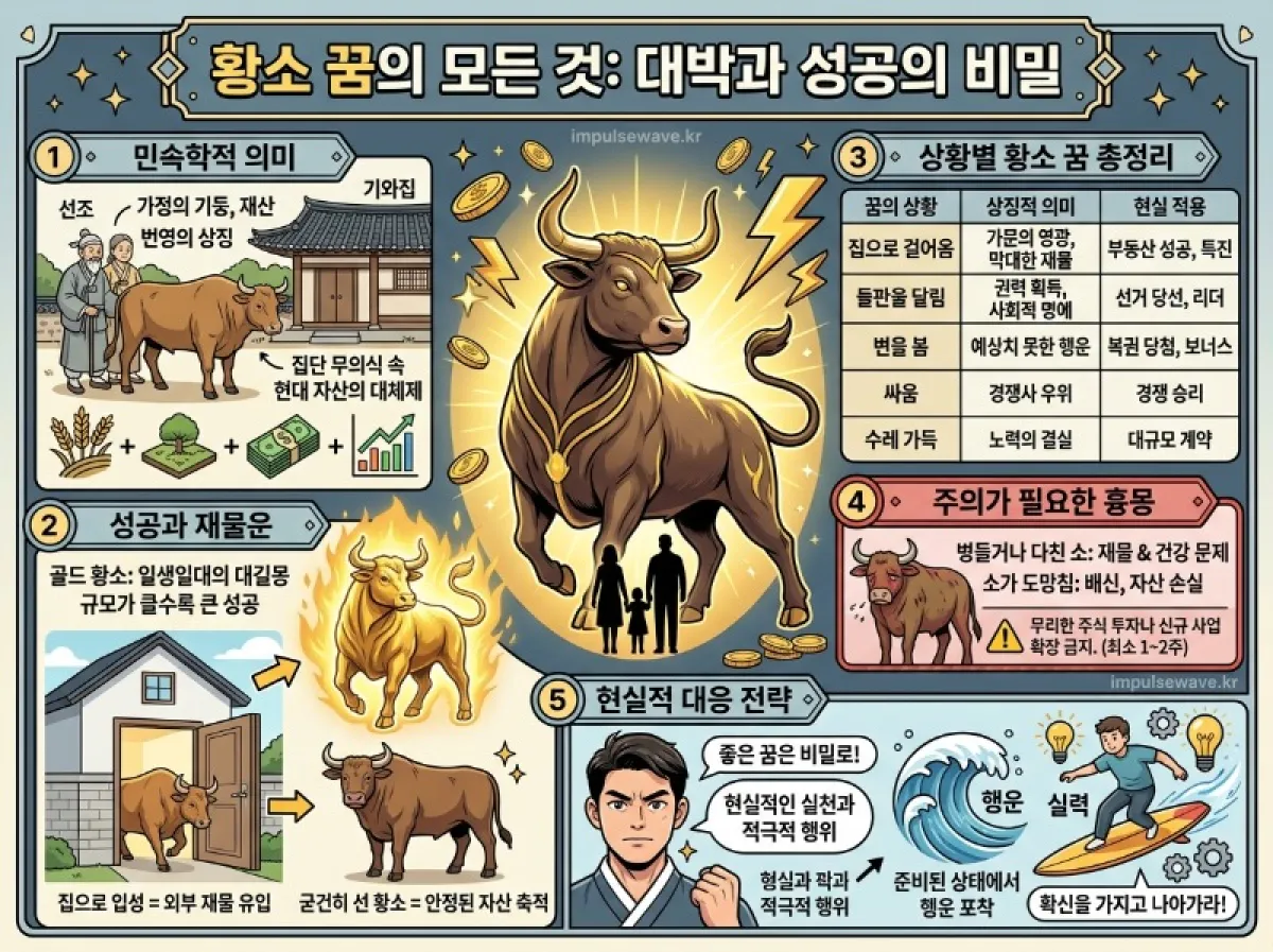 소띠 꿈 풀이 황소가 암시하는 성공의 징조와 민속적 해석