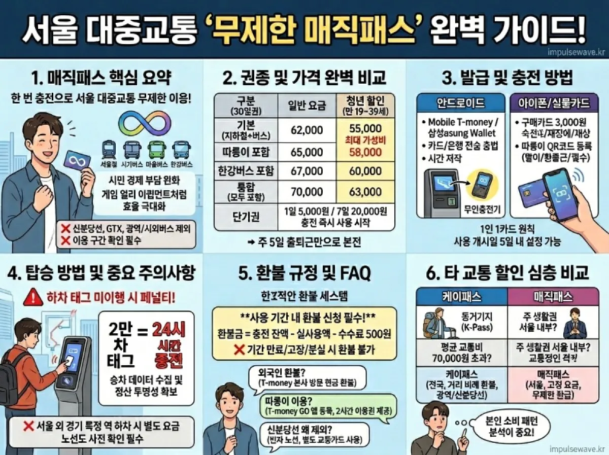 2026 기후동행카드 사용방법 충전 환불 카드종류 총정리