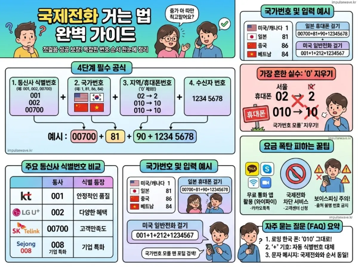 통신사별 선택번호 (식별번호) 완벽 비교