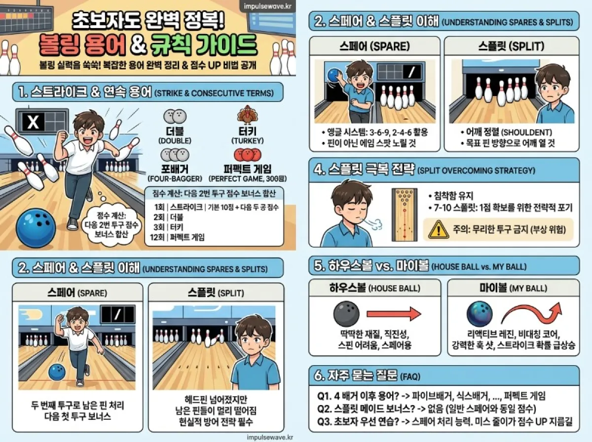 볼링 필수 용어 스트라이크 더블 터키 포백 스페어 완벽정리