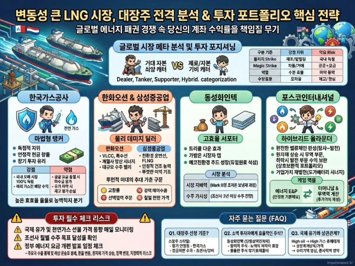 2026년 LNG 관련주 한국 기업 국내 대장주 TOP5 총정리