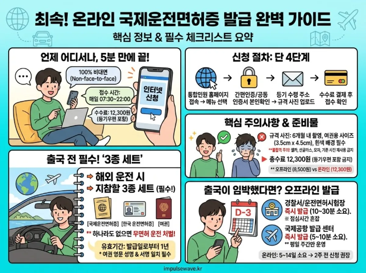 국제 운전 면허증 온라인 발급 신청 방법과 준비물 총정리