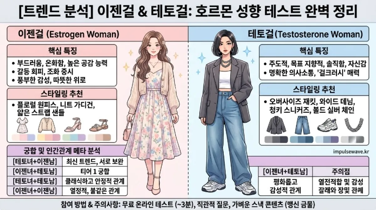 에겐녀 테토녀 테스트 특징 뜻 옷차림 완벽 정리