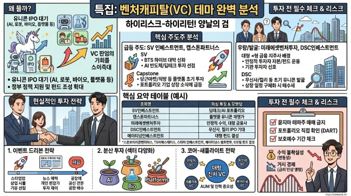 창투사 관련주 테마 종목 대장주 상세 분석