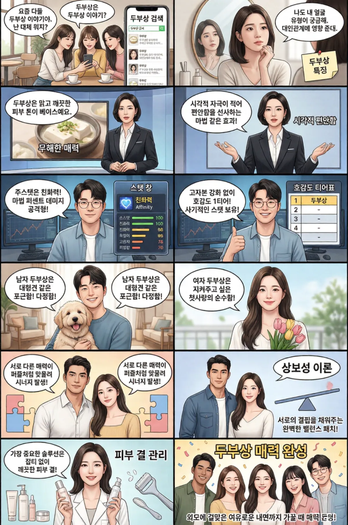 두부상 뜻, 남자 여자 특징 비교 특징 정리