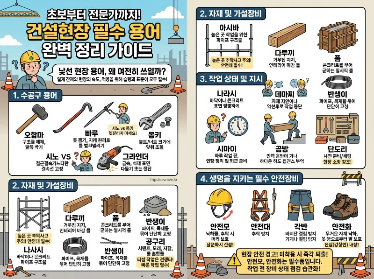 노가다 장비 용어 초보자를 위한 완벽 가이드