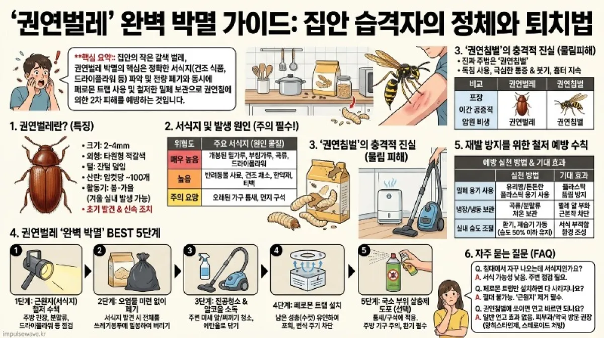 권연벌레 퇴치법, 물린자국 원인부터 서식지 완벽 분석