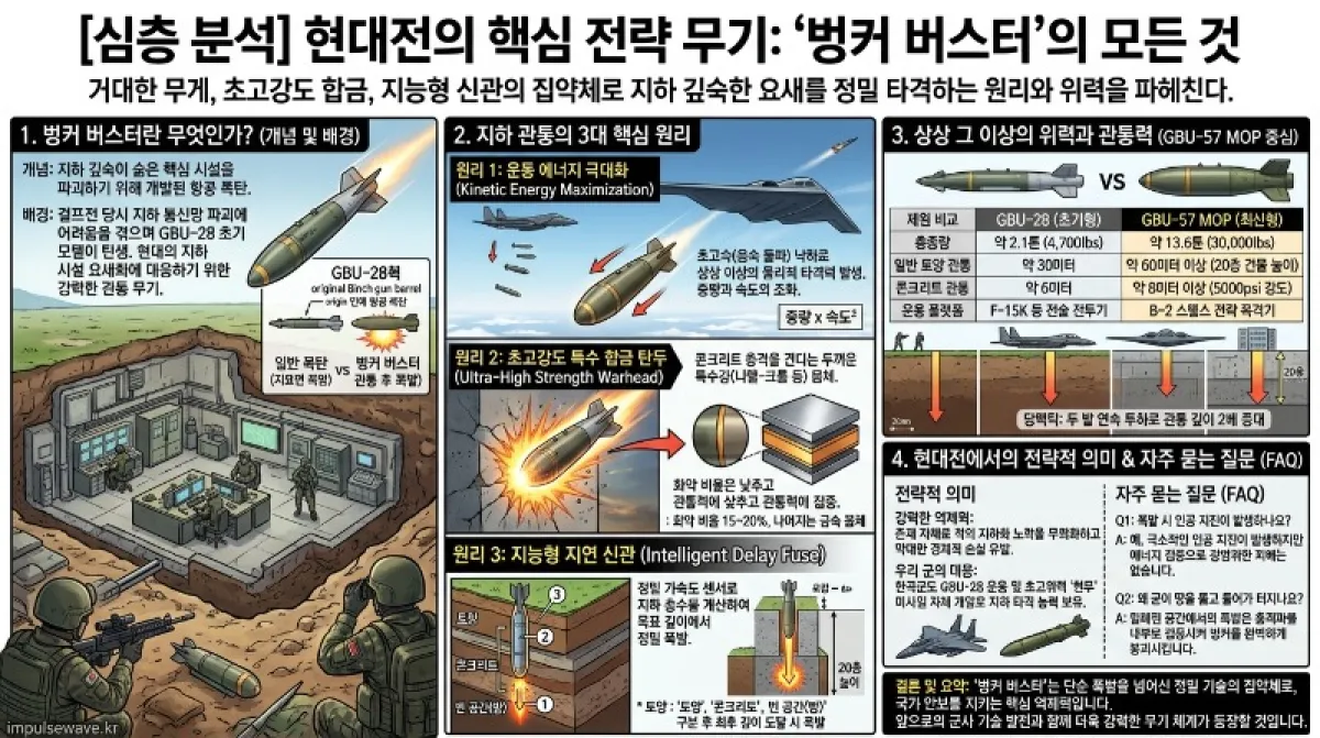 벙커버스터 원리 위력 땅속을 뚫는 이유 완벽 정리