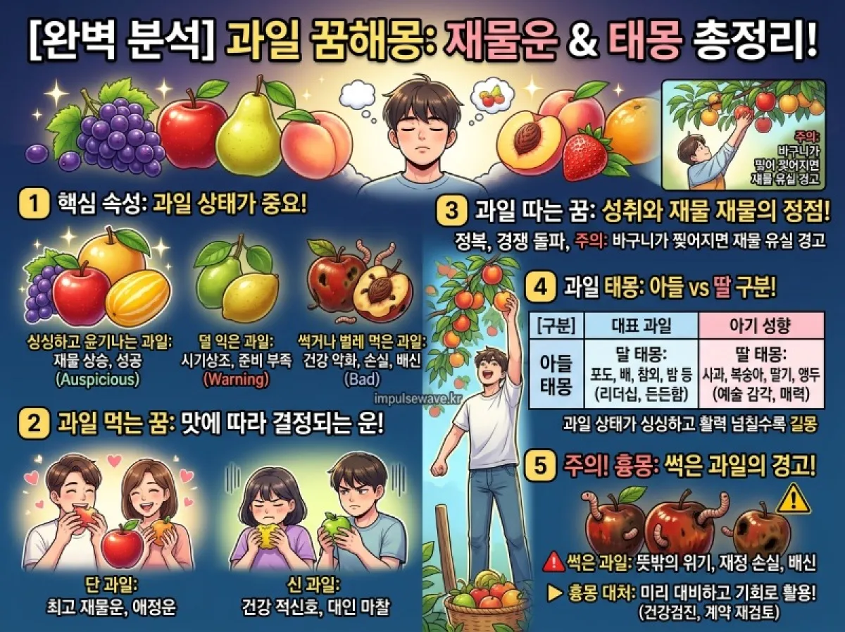 2026년 최신 과일꿈해몽 완벽 정리, 무조건 길몽일까