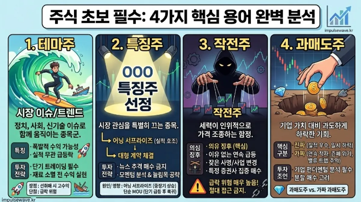 주식초보 필독! 테마주 특징주 작전주 낙폭과대주 뜻과 차이점