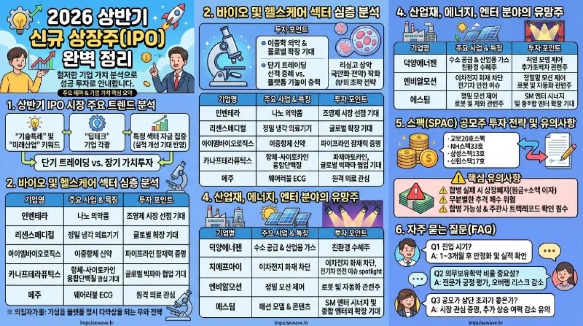 2026 상반기 신규상장주 테마 총정리 핵심 가이드