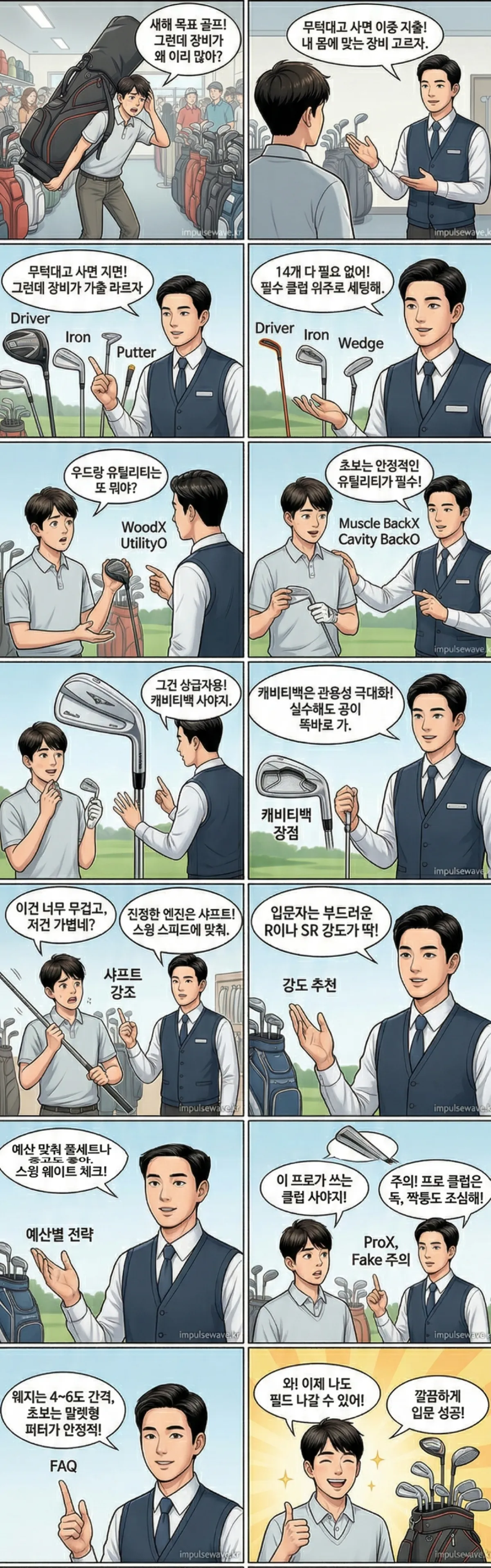 골프 클럽의 기본 구성과 역할 이해하기