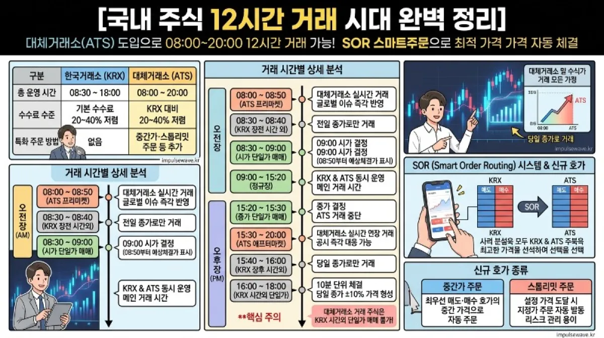 국내주식 장전 장후 거래가능시간 시간외 단일가 기간