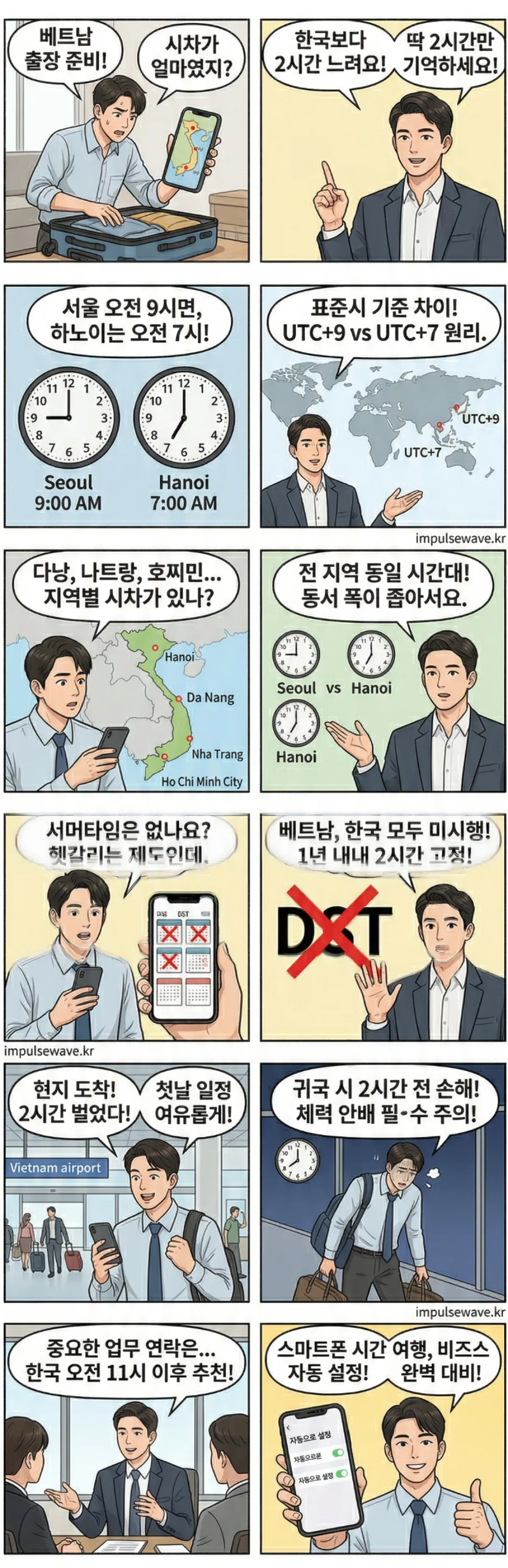 베트남과 한국의 시차, 정확히 얼마나 날까