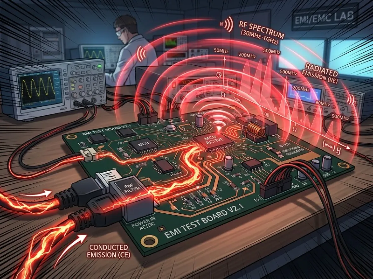 전도 노이즈 (CE)와 방사 노이즈 (RE)