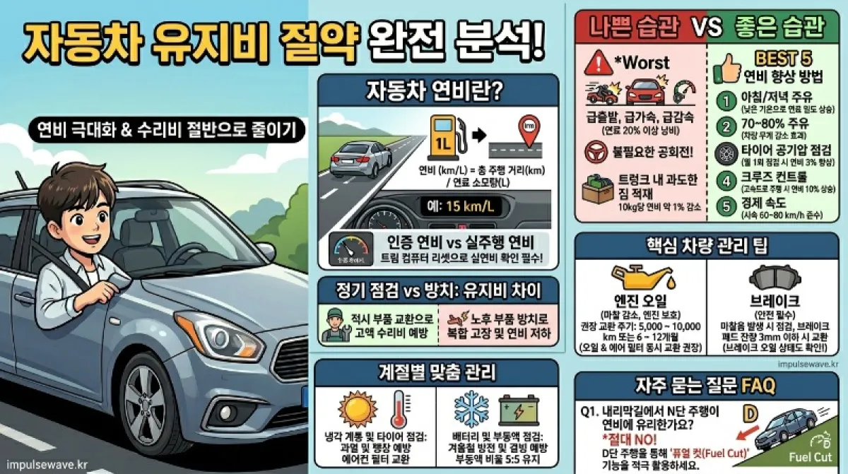 자동차 연비 뜻 연비 높이는 방법 자동차 관리 기술