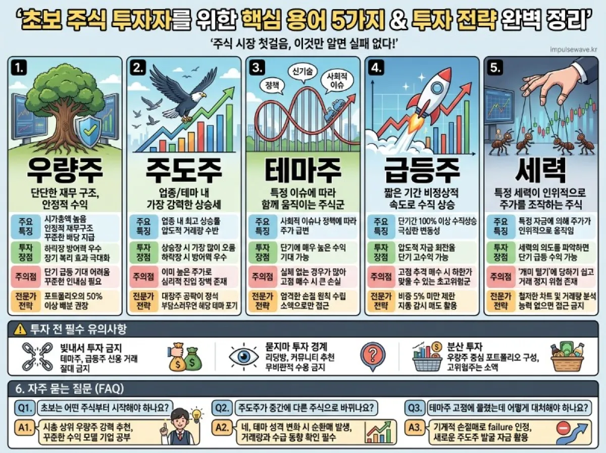 초보용 우량주, 대장주, 테마주, 급등주, 세력주 용어 이해하기