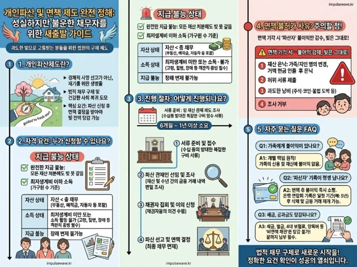 개인파산 신청자격 및 절차 가이드면책 사유 총정리