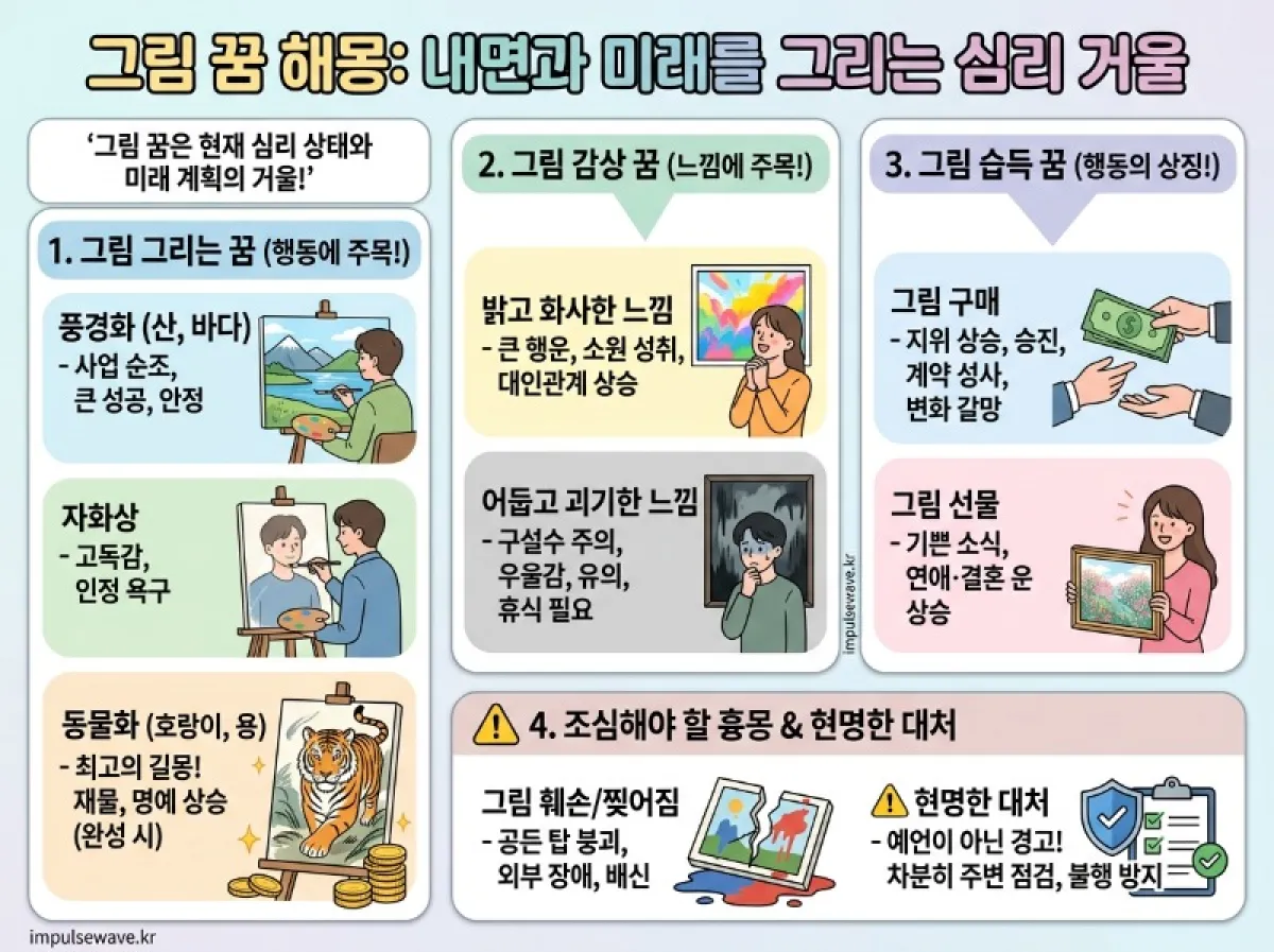 그림 꿈 해몽 총정리 그림 그리는 꿈과 보는 꿈 의미