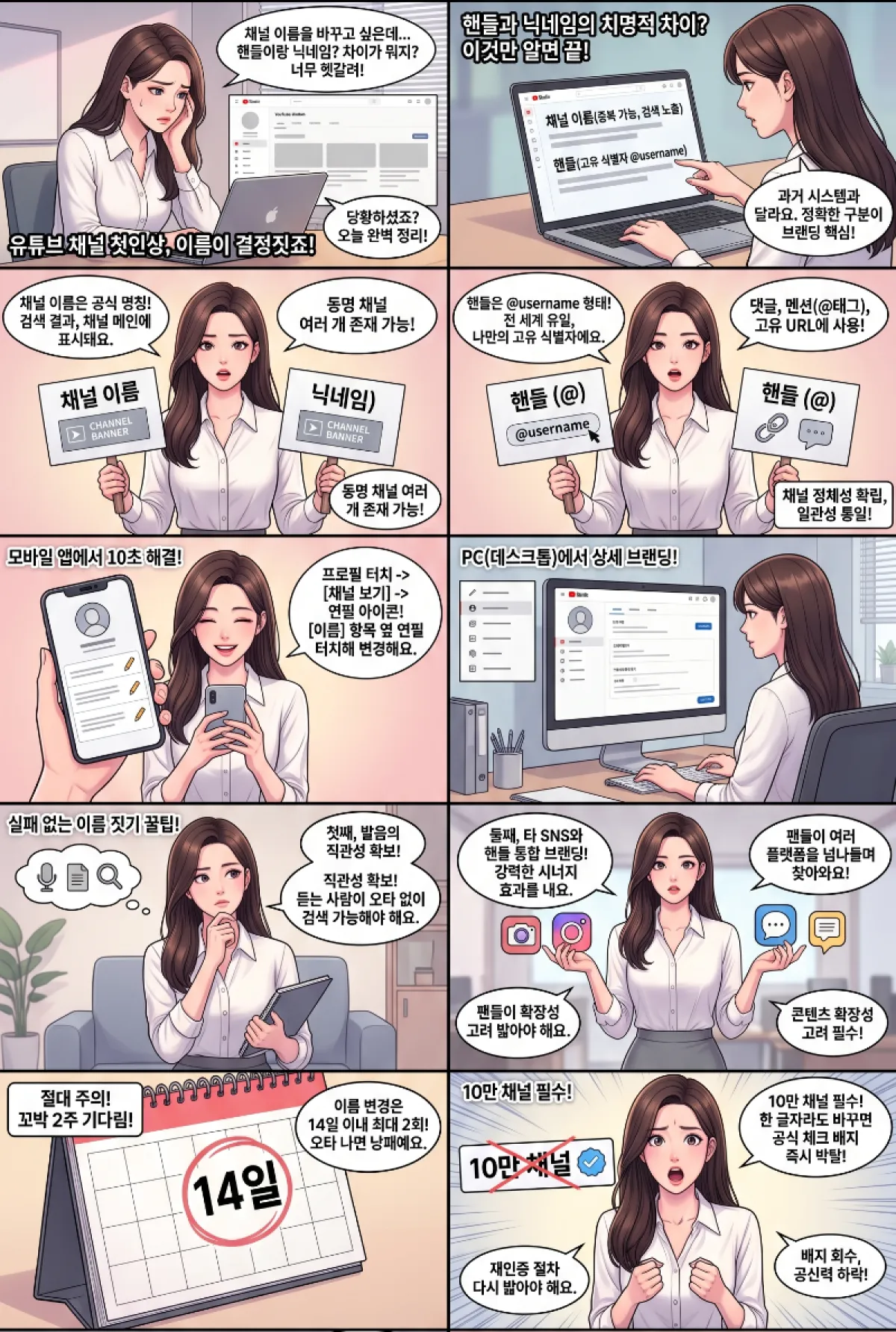 유튜브 이름(닉네임)과 핸들(@)의 결정적 차이